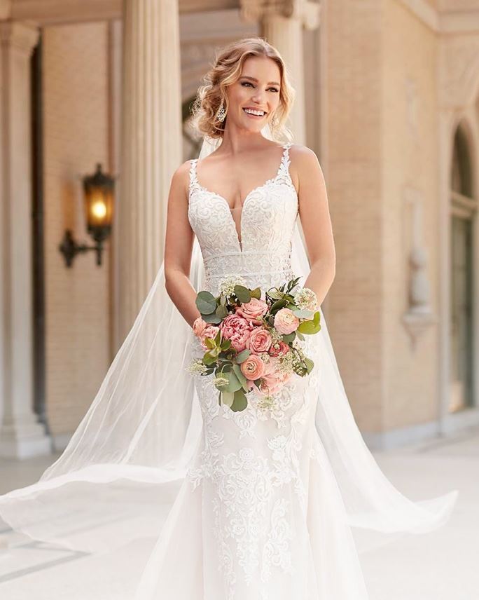 Model wearing a bridal Collection Gown by Wendy's Bridal
