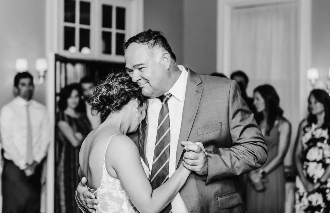 Photo of the real bride dancing