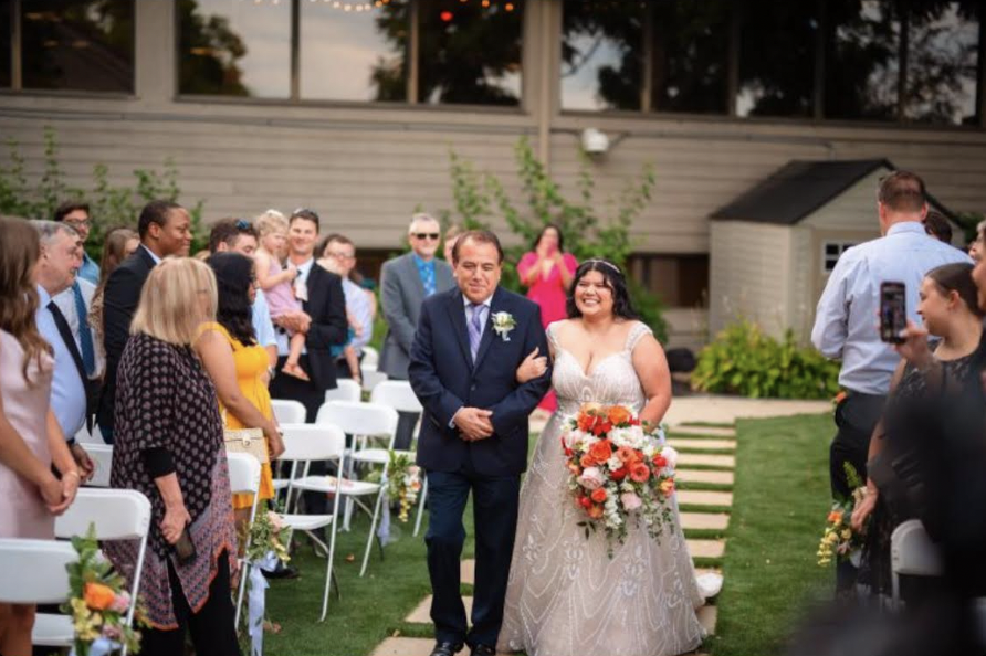 Photo of the real bride with her relatives