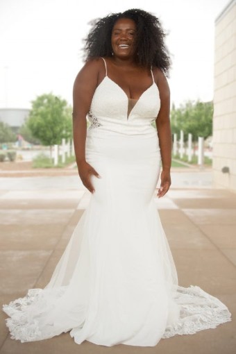 Essense of Australia Style No. D3339 #1 default (IV-PL) Ivory Gown w Porcelain Tulle Illusion thumbnail