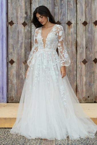 Watters Style No. Olena 58714 w/sleeves #0 default Whisper Periwinkle thumbnail