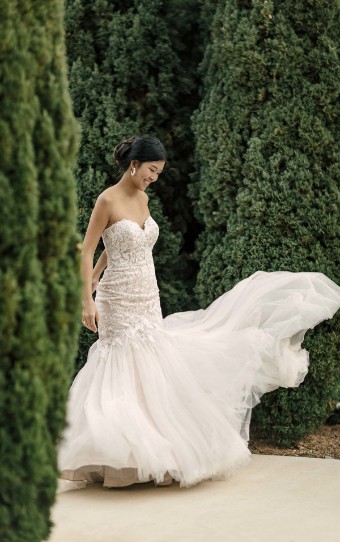 Stella York Style No. 7544IQ Bodice Unlined Glitter Tulle #0 default Ivory/Biscotti thumbnail