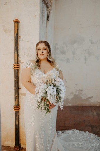 Stella York Style No. 7292ZZ #1 default (IS-BC) Ivory Silver Lace and Ivory Tulle over Biscotti Gown thumbnail