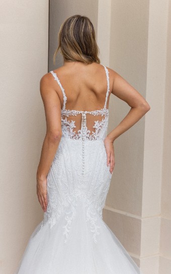 Stella York Style No. 7840-IV #2 (IVBC-PL) IVR EMBROIDERY TULLE & BSC REGAL ORG OV BSC GOWN W PLN PLNG thumbnail