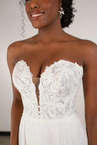 Essense of Australia Style No. D3866ZZ #2 default (IV-PL) Ivory Gown w Porcelain Tulle Illusion thumbnail