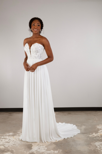 Essense of Australia Style No. D3866ZZ #0 default (IV-PL) Ivory Gown w Porcelain Tulle Illusion thumbnail