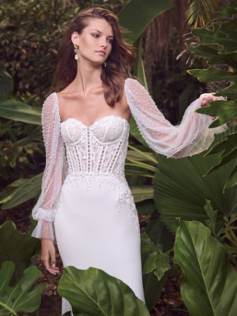 Maggie Sottero Style No. DORITTE 24MB163A01 #1 Ivory (gown with Natural Illusion) thumbnail