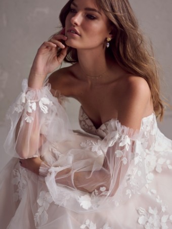 Rebecca Ingram Style No. RUBY 24RS186A01 | Unlined bodice #3 Ivory over Misty Mauve thumbnail