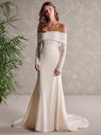 Maggie Sottero Style No. DREW MARIE 23MB724B01 #3 Ivory (gown with Ivory Illusion) thumbnail