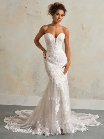 Maggie Sottero Style No. BRIDGET (24MS731A01 - sparkle tulle 1) #0 default All Ivory (gown with Ivory Illusion) Ivory over Soft Blush (gown with Natural Illusion) thumbnail