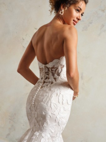 Maggie Sottero Style No. BRIDGET (24MS731A01 - sparkle tulle 1) #3 All Ivory (gown with Ivory Illusion) Ivory over Soft Blush (gown with Natural Illusion) thumbnail