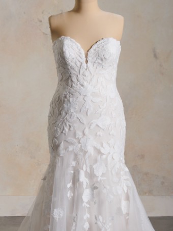 Maggie Sottero Style No. BRIDGET (24MS731A01 - sparkle tulle 1) #7 Ivory over Soft Blush (gown with Natural Illusion) thumbnail