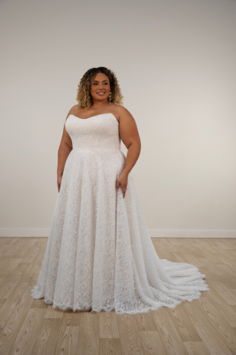 Stella York Style No. 7971ZZ #5 (IV-IV) Ivory Lace Tulle and Regal Organza over Ivory Gown (IV-BC) Ivory Lace Tulle and Regal Organza over Biscotti Gown thumbnail