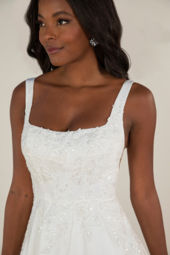 Stella York Style No. 7897IV #5 (IV-PL) Ivory Gown w Porcelain Tulle Plunge thumbnail