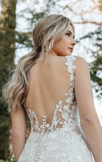 Stella York Style No. 7941CQ #3 (IVBC-PL) IVORY LACE OVER BISCOTTI GOWN W PORCELAIN TULLE ILLUSION thumbnail