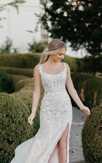 Stella York Style No. 7941CQ #1 (IVBC-PL) IVORY LACE OVER BISCOTTI GOWN W PORCELAIN TULLE ILLUSION thumbnail