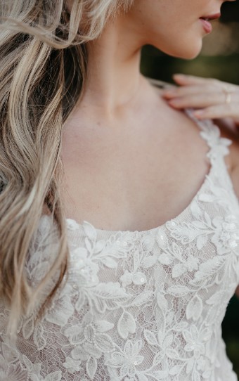 Stella York Style No. 7941CQ #4 (IVBC-PL) IVORY LACE OVER BISCOTTI GOWN W PORCELAIN TULLE ILLUSION thumbnail