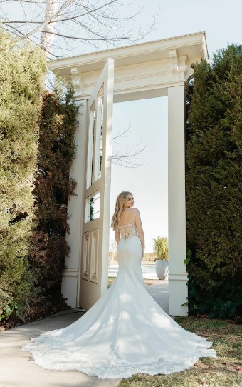 Stella York Style No. 7935IV #2 (IV-PL) Ivory Gown w Porcelain Tulle Illusion thumbnail