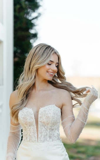 Stella York Style No. 7935IV #1 (IV-PL) Ivory Gown w Porcelain Tulle Illusion thumbnail