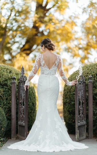 Stella York Style No. 7867IQ #3 default (IVIV-PL) Ivory Lace & Tulle over Ivory Gown w Porcelain Tulle Illusion thumbnail