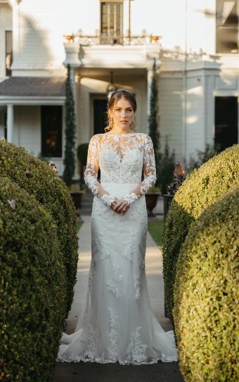 Stella York Style No. 7867IQ #0 default (IVIV-PL) Ivory Lace & Tulle over Ivory Gown w Porcelain Tulle Illusion thumbnail