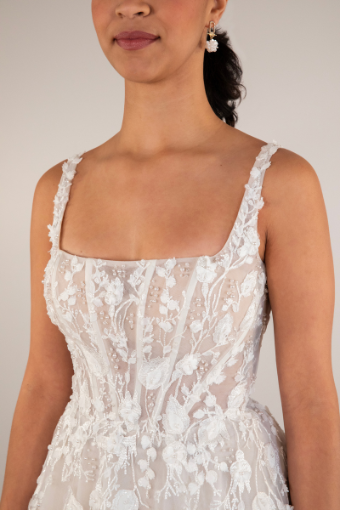 Essense of Australia Style No. D4030IV #4 default (IV-RUM) IVORY LACE TULLE AND ROYAL ORGANZA OVER RUM GOWN thumbnail