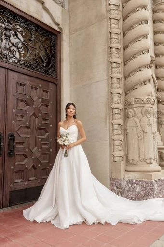 Essense of Australia Style No. D3941ZZ #8 Ivory Luxe Organza Over Ivory Gown thumbnail