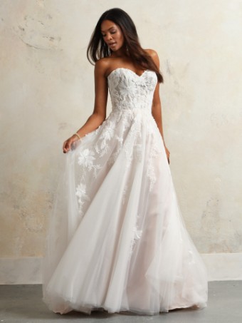 Maggie Sottero Style No. CAROLINE (24MK787B01 - Lined bodice, Sparkle tulle) #0 default All Ivory (gown with Ivory Illusion) thumbnail
