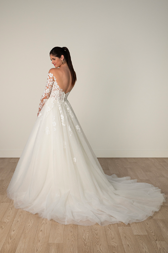 Stella York Style No. 8012CQ #3 (IVIV-PL) IVR LACE TULLE & REGAL ORGANZA OV IVR GOWN W PLN TULLE ILLUS thumbnail