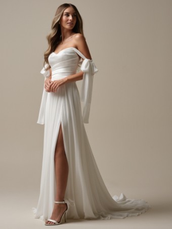 Rebecca Ingram Style No. MELODY (25RS321A01 - Slit) #2 All Diamond White thumbnail