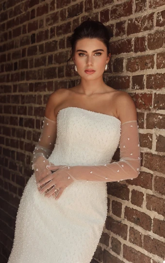 Essense of Australia Style No. D4182IV #8 (IV-IV) IVORY BEADED TULLE OVER IVORY GOWN thumbnail