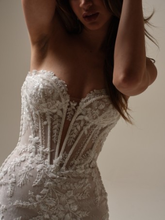 Maggie Sottero Style No. BENJIE (25MB271A01 - Unlined bodice, Chantilly lace) #4 Ivory/Blush/Natural thumbnail