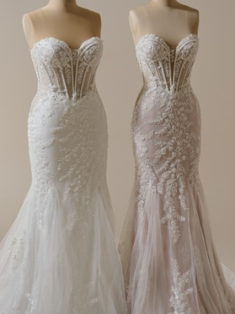 Maggie Sottero Style No. BENJIE (25MB271A01 - Unlined bodice, Chantilly lace) #6 default Ivory/Blush/Natural thumbnail