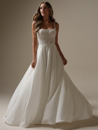 Rebecca Ingram Style No. AVERY (25RK280A01 - Unlined bodice) #0 default All Ivory (gown with Ivory Illusion) thumbnail