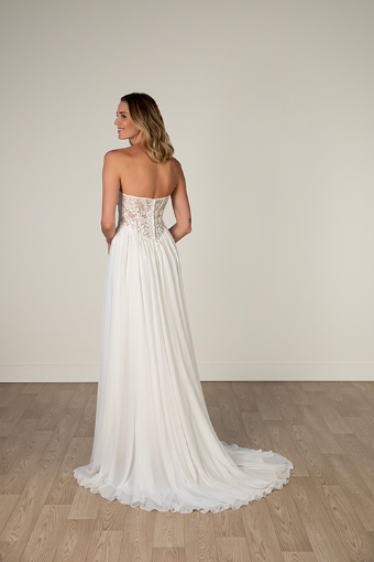 Stella York Style No. 8027IV #5 default (IVIV-PL) IVORY GOWN W IVORY TULLE LINED BODICE & PLN TULLE PLUNGE thumbnail