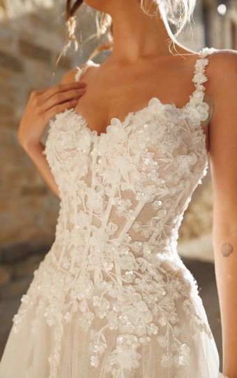 Essense of Australia Style No. D4148IV #1 (IV-RM) IVORY LACE AND TULLE OVER RUM GOWN thumbnail