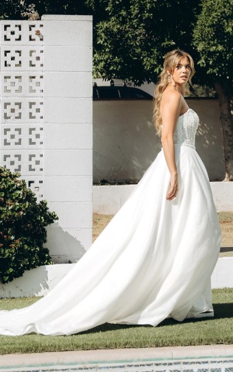 Stella York Style No. 8009IV #1 (IV-BC) Ivory Lace and Tulle over Biscotti Gown thumbnail