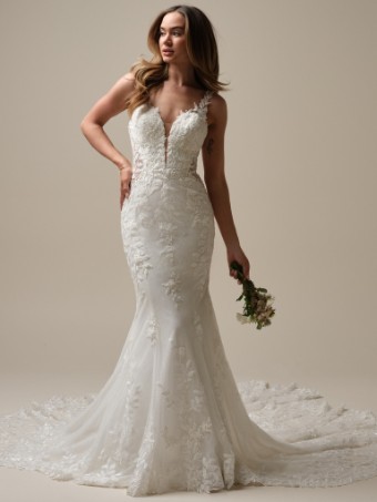 Maggie Sottero Style No. KEEGAN (25MK264B02 - Lined bodice, Sleeveless, Plain tulle) #4 Ivory (gown with Natural Illusion) thumbnail