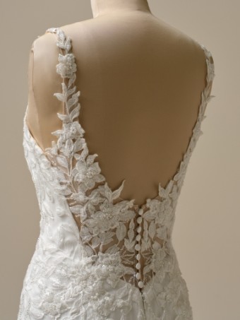 Maggie Sottero Style No. KEEGAN (25MK264B02 - Lined bodice, Sleeveless, Plain tulle) #7 Ivory (gown with Natural Illusion) thumbnail