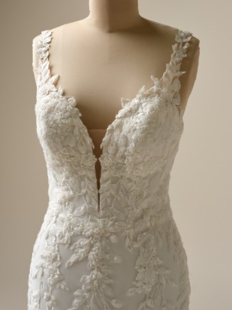Maggie Sottero Style No. KEEGAN (25MK264B02 - Lined bodice, Sleeveless, Plain tulle) #6 Ivory (gown with Natural Illusion) thumbnail