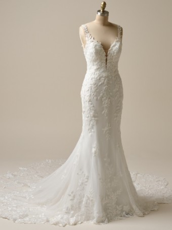 Maggie Sottero Style No. KEEGAN (25MK264B02 - Lined bodice, Sleeveless, Plain tulle) #5 Ivory (gown with Natural Illusion) thumbnail