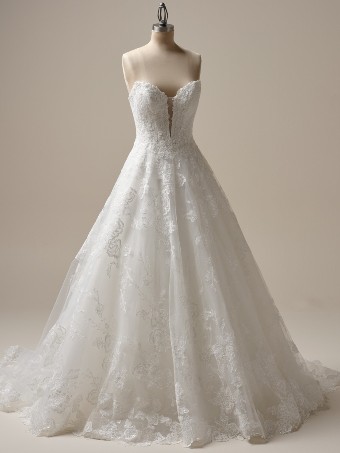 Maggie Sottero Style No. SKYLAR (25MS283A01 - Unlined bodice; Plunge, Glitter tulle) #15 All Ivory (gown with Ivory Illusion) thumbnail