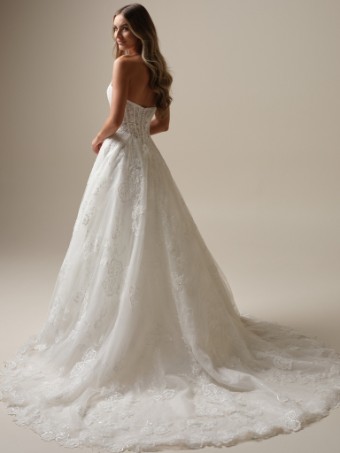 Maggie Sottero Style No. SKYLAR (25MS283A01 - Unlined bodice; Plunge, Glitter tulle) #13 All Ivory (gown with Ivory Illusion) thumbnail