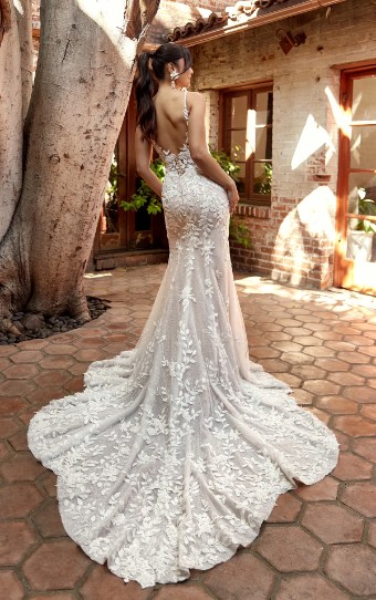 Essense of Australia Style No. D4223IV #1 (IVIV-PL) Ivory Lace & Tulle over Ivory Gown w Porcelain Tulle Illusion thumbnail