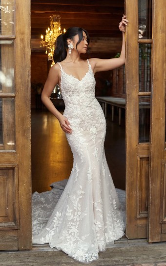 Essense of Australia Style No. D4223IV #0 default (IVIV-PL) Ivory Lace & Tulle over Ivory Gown w Porcelain Tulle Illusion thumbnail
