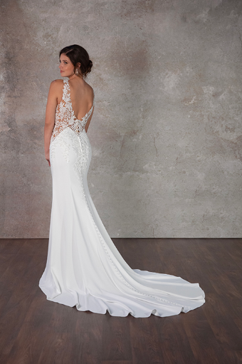 Essense of Australia Style No. D4155IV #3 (IV-PL) Ivory Gown w Porcelain Tulle Illusion thumbnail