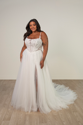 Stella York Style No. 8042IQ #0 default (IV-IV) Ivory Lace and Tulle over Ivory Gown thumbnail