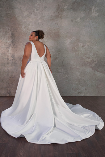 Essense of Australia Style No. D4140ZZ #6 default (IQ-PL) IVORY GOWN W PORCELAIN TULLE PLUNGE thumbnail