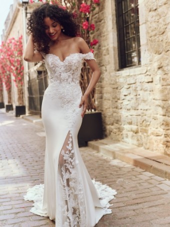 Rebecca Ingram Style No. ADELINE (25RK278A01 - Unlined bodice) #0 default Ivory (gown with Natural Illusion) thumbnail