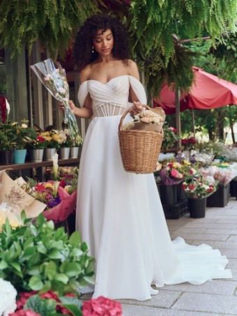 Rebecca Ingram Style No. SUNNY (25RB273B01 - Lined bodice) #3 All Ivory (gown with Ivory Illusion) thumbnail